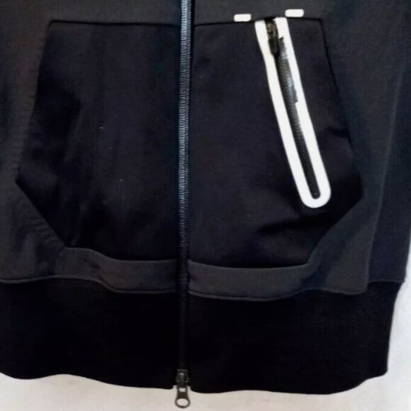 Nike Women’s Hoodie Jacket Small Black Ripple Woven Sportswear Essentials - Picture 12 of 13